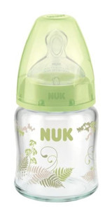 Nuk Silikon Yenidoğan 0-6 Ay Desenli Yeşil Biberon 120 ml