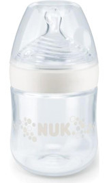Nuk Silikon Yenidoğan 0-6 Ay Desenli Beyaz Biberon 150 ml