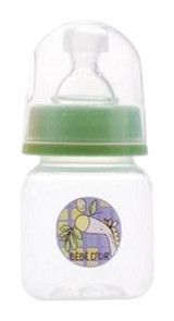 Bebedor Silikon Yenidoğan 0-12 Ay Desenli Yeşil Damaklı Biberon 60 ml
