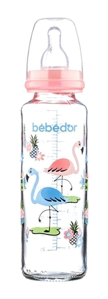 Bebedor Silikon 3+ Ay Desenli Pembe Biberon 250 ml