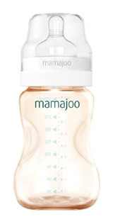 Mamajoo Gold Silikon Gaz Yapmayan Antikolik Yenidoğan Yavaş Akışlı 0-12 Ay Şeffaf Biberon 250 ml