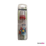 Bambino Silikon Yenidoğan Yavaş Akışlı 0-6 Ay Desenli Kırmızı Biberon 225 ml