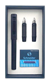 Schneider Hediye Seti Base Metalik Siyah Dolma Kalem