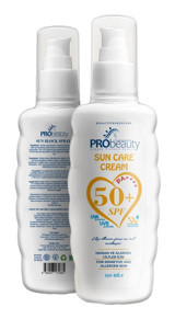 Probeauty Sun Care 50 Faktör Tüm Ciltler İçin Leke Karşıtı Nemlendirici Yağsız Suya Dayanıklı Yüz Güneş Kremi 150 ml