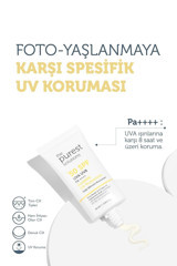 The Purest Solutions Sun 50 Faktör Tüm Ciltler İçin Leke Karşıtı Nemlendirici Yağsız Suya Dayanıklı Yüz ve Vücut Güneş Kremi 50 ml