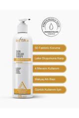 Hayderma 50 Faktör Tüm Ciltler İçin Leke Karşıtı Nemlendirici Yağsız Suya Dayanıklı Yüz ve Vücut Güneş Kremi 50 ml
