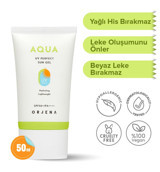 Orjena 50 Faktör Tüm Ciltler İçin Leke Karşıtı Nemlendirici Yağsız Suya Dayanıklı Yüz ve Vücut Güneş Kremi 50 ml