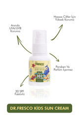 Dr Fresco 30 Faktör Tüm Ciltler İçin Leke Karşıtı Nemlendirici Yağsız Suya Dayanıklı Yüz ve Vücut Güneş Kremi 50 ml