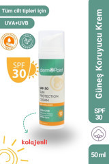 Dermopoint 30 Faktör Tüm Ciltler İçin Nemlendirici Suya Dayanıklı Yüz Güneş Kremi 50 ml