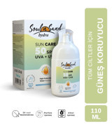 Soul N Sand 50 Faktör Tüm Ciltler İçin Leke Karşıtı Nemlendirici Yağsız Suya Dayanıklı Yüz ve Vücut Güneş Kremi 50 ml