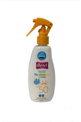 Benri 50 Faktör Tüm Ciltler İçin Leke Karşıtı Nemlendirici Yağsız Suya Dayanıklı Yüz ve Vücut Güneş Kremi 150 ml