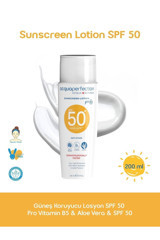 Acqua Perfection 50 Faktör Tüm Ciltler İçin Leke Karşıtı Nemlendirici Yağsız Suya Dayanıklı Yüz ve Vücut Güneş Losyonu 200 ml
