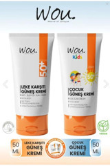 Wou World Of Unique 50 Faktör Tüm Ciltler İçin Leke Karşıtı Nemlendirici Suya Dayanıklı Yüz Güneş Kremi 50 ml