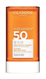 Clarins Invisible Stick 50 Faktör Tüm Ciltler İçin Nemlendirici Suya Dayanıklı Yüz ve Vücut Güneş Kremi 17 ml