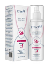 Effectha Adult Body 50 Faktör Tüm Ciltler İçin Leke Karşıtı Nemlendirici Yağsız Suya Dayanıklı Yüz ve Vücut Güneş Kremi 150 ml