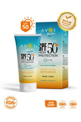 Avoi Sun 50 Faktör Tüm Ciltler İçin Leke Karşıtı Nemlendirici Suya Dayanıklı Yüz Güneş Kremi 100 ml