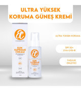 Ec Cosmetics Anti Aging 50 Faktör Tüm Ciltler İçin Leke Karşıtı Nemlendirici Yağsız Suya Dayanıklı Yüz ve Vücut Güneş Kremi 50 ml