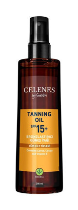 Celenes Fluid 15 Faktör Tüm Ciltler İçin Leke Karşıtı Nemlendirici Yağsız Suya Dayanıklı Yüz ve Vücut Güneş Kremi 200 ml