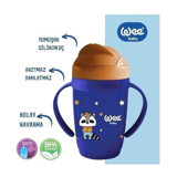 Wee Baby Friends Pipetli Kulplu 6+ Ay 265 ml Alıştırma Bardağı Lacivert