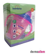 Bambino Pipetli Kulplu 6+ Ay 230 ml Alıştırma Bardağı Pembe