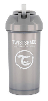 Twistshake Pipetli Kulpsuz 6+ Ay 360 ml Alıştırma Bardağı Gri