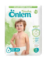Önlem Botanika 6 Numara Organik Bantlı Bebek Bezi 62 Adet