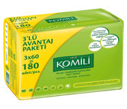 Komili 60 Yaprak 3'lü Paket Islak Mendil