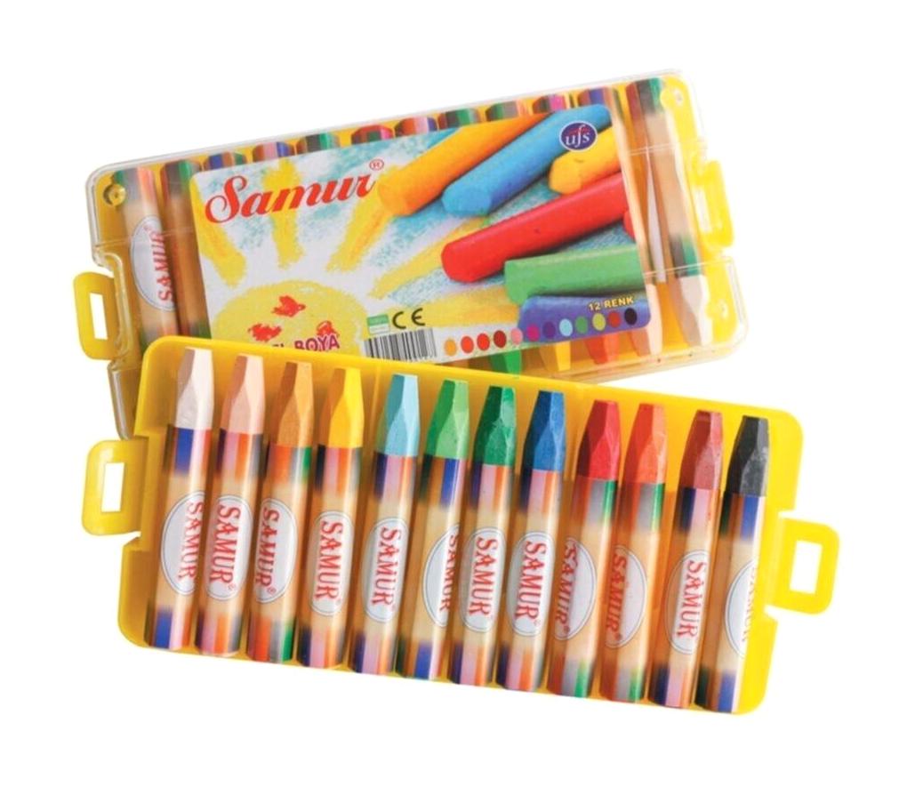 Samur 12'li Yağlı Pastel Boya Seti
