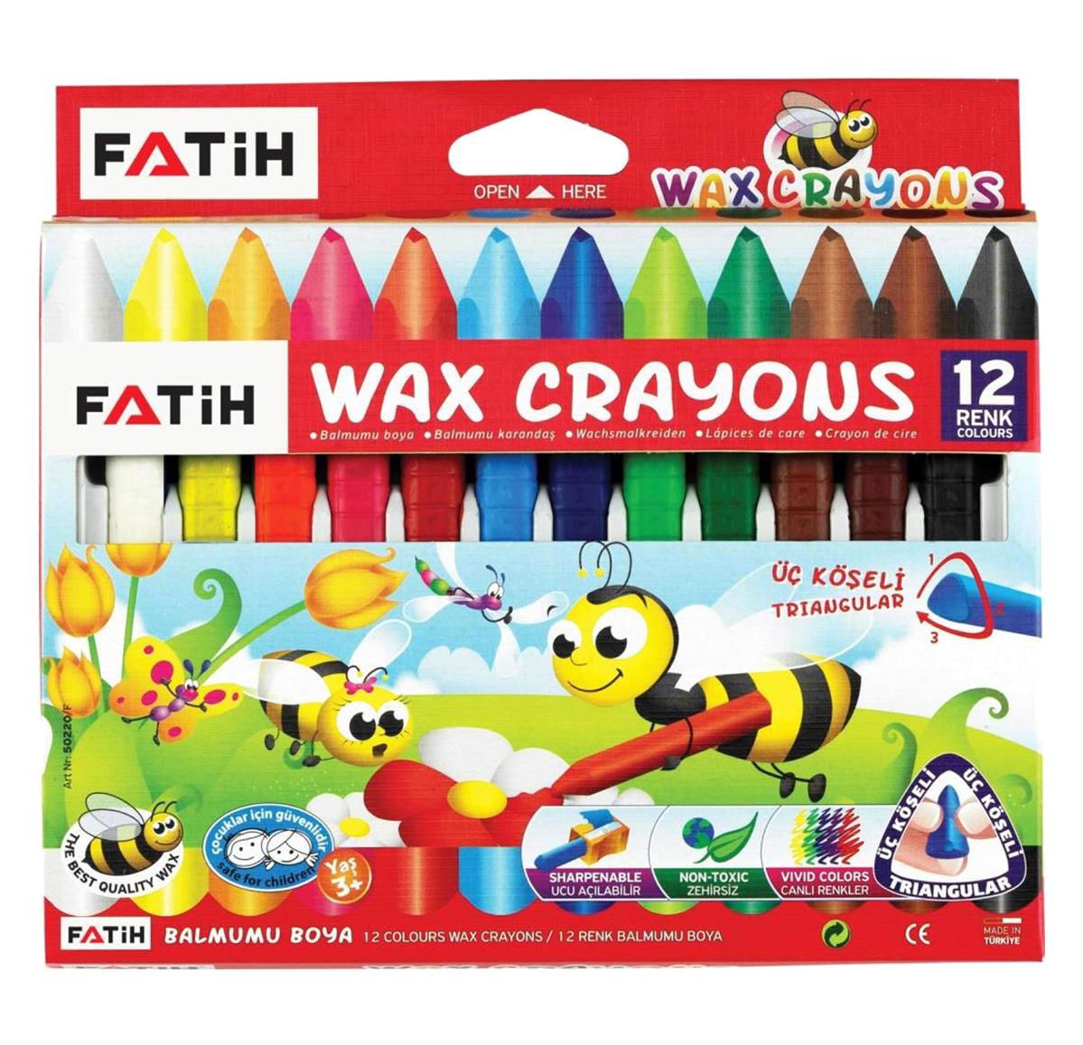 Fatih 12'li Wax Crayons Mum Pastel Boya Seti