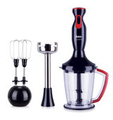 Fakir Lucina 1500 ml Plastik Hazneli Turbolu Çift Bıçaklı 3'lü Blender Seti Siyah