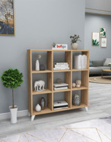 Bofigo 9 Bölmeli Suntalam 88 cm Çam Kitaplık