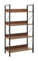Adore Mobilya 4 Raflı Suntalam 136 cm Ceviz Kitaplık