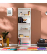 Adore Mobilya 5 Raflı Suntalam 170 cm Beyaz Kitaplık