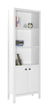 Adore Mobilya 2 Bölmeli 5 Raflı Suntalam 196 cm Beyaz Kitaplık