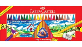 Faber-Castell Silinebilir Wax Crayons 25 Renk Pastel Boya