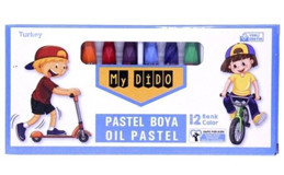 My Dido Karton Kutu Köşeli 12 Renk Mavi Kapak Pastel Boya