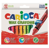 Carioca Jumbo Üçgen Elleri Kirletmeyen Yıkanabilir Kalemi 12'li Pastel Boya