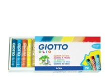 Giotto Olio Yağlı Pastel Silindir 12 Renk Pastel Boya