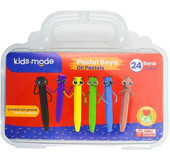 Kids Mode Yağlı Altıgen 24 Renk Pastel Boya