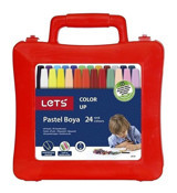 Lets 24 Renk Plastik Çantalı Pastel Boya