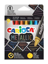 Carioca Jumbo Üçgen Mum Boya Kalemi Metalik 8’li Pastel Boya