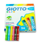 Giotto Olio Yağlı Silindir 24 Renk Karton Kutu Pastel Boya