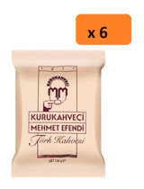 Kurukahveci Mehmet Efendi Sade Orta Kavrulmuş Türk Kahvesi 6x100 gr
