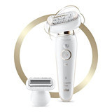 Braun Silk-Epil 9 Flex 9002 Koltuk Altı Genital Bölge Bacak İçin Kablosuz Işıklı Epilasyon Cihazı Beyaz