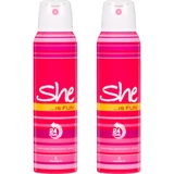 She Fun Sprey Kadın Deodorant 2x150 ml