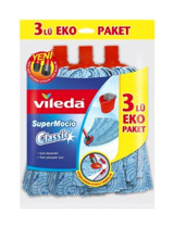 Vileda SuperMocio 3'lü Yedek Paspas Mavi