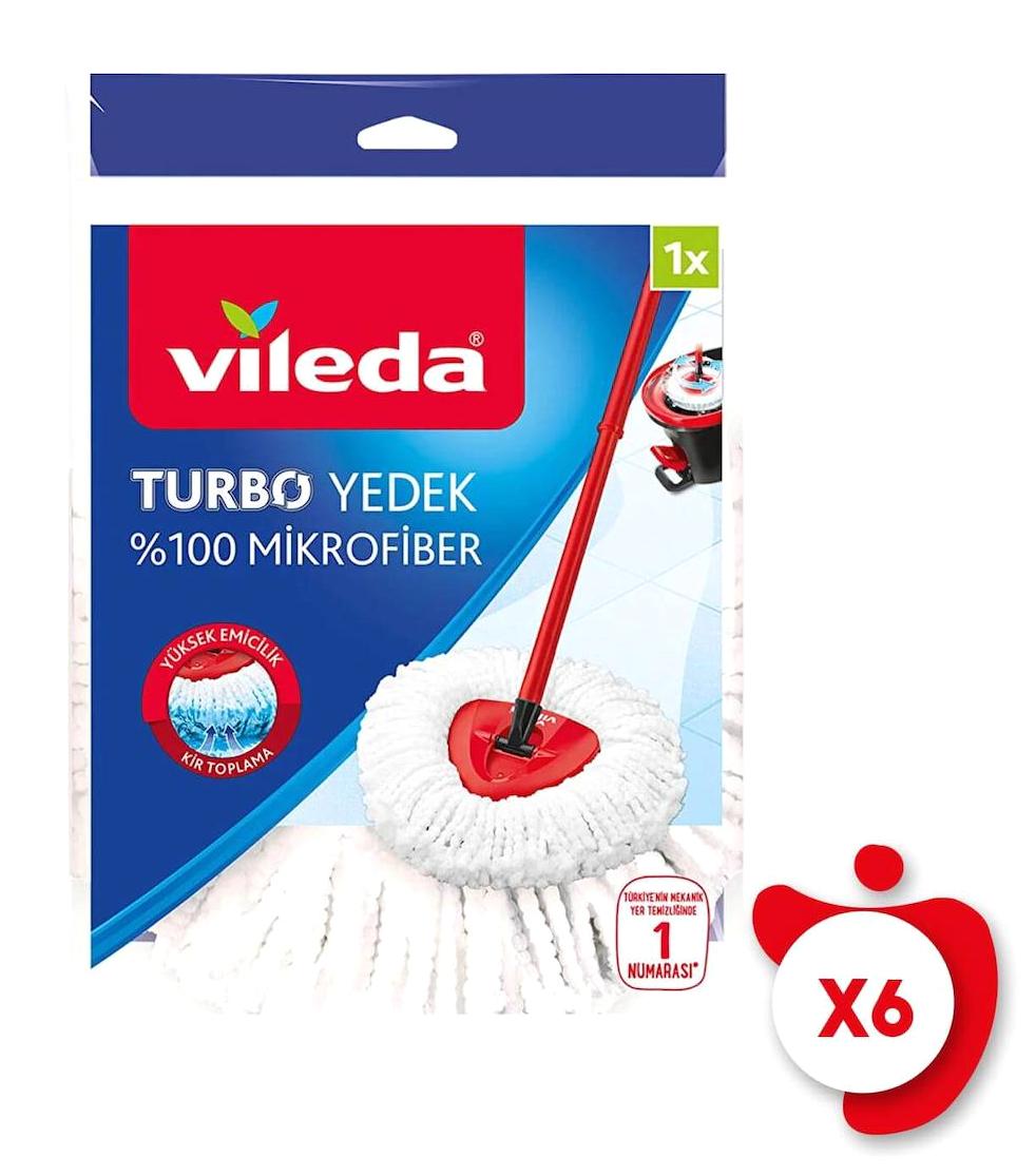 Vileda Turbo 6'lı Yedek Paspas Beyaz