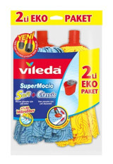 Vileda SuperMocio 2'li Yedek Mop Mavi Sarı