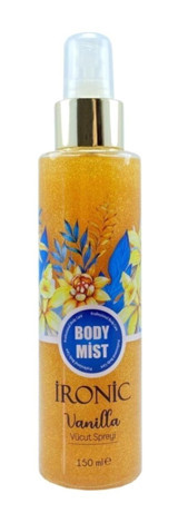 İronic Vanilya Simli Hyalüronik Asit Nemlendiricili Kadın Vücut Spreyi 150 ml