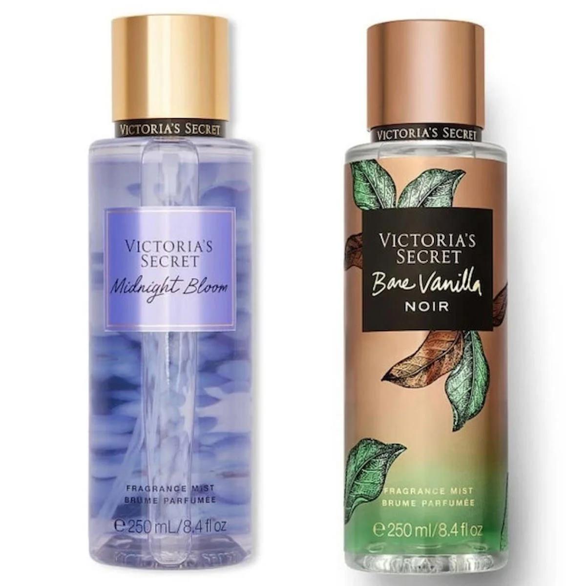 Victoria's Secret Midnight Bloom-Bare Vanilla Noir Meyvemsi Kadın Vücut Spreyi 2x250 ml